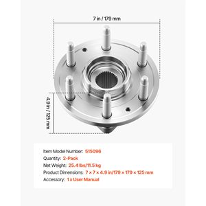2 Pezzi Gruppo Mozzo Ruota Posteriore per Chevrolet & GMC Tahoe, Sierra e Escalade EXT 2007-2014 - Product Image 4