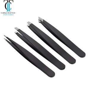 Ensemble de pinces à épiler professionnelles pour sourcils, en acier inoxydable, pointe inclinée de précision, pinces à épiler pointues pour l'épilation et le modelage des sourcils, poils du visage - Product Image 4