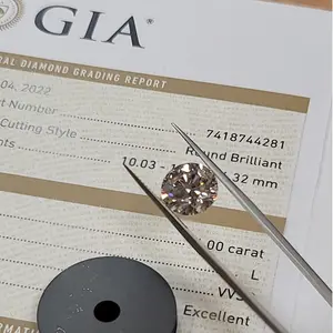 VVS GIA IGI Certificate Wholesaler Natural Diamond Certification GIA Clear Round Shaped Diamond For Engagement Wedding