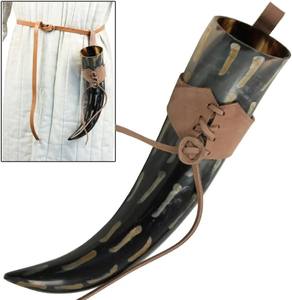 Cuerno Vikingo Natural de Calidad India con Soporte, Hecho a Mano, Duradero, Ecológico, Tallado en Forma de Animal, Regalo Empresarial - Product Image 1