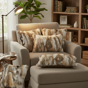 Juego de 6 Fundas de Almohada de Piel Sintética de Lujo, 45 cm y 30x50 cm, Fundas Decorativas para Cojines - Product Image 1