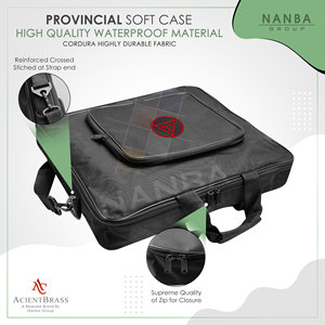 Sac à bandoulière souple de style provincial avec poche et broderie d'emblème, pour tablier maçonnique de l'Arche Royale - Product Image 3