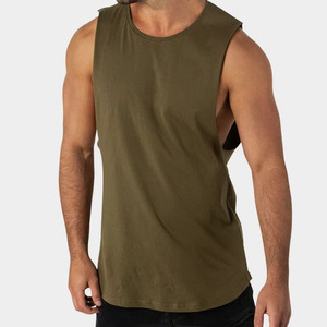 Producto de Alta Demanda, Mejor Calidad, Top Sin Mangas Color Verde Oliva para Hombre, Cuello Redondo, Color Sólido, Ropa Casual, Tejido de Punto - Product Image 2