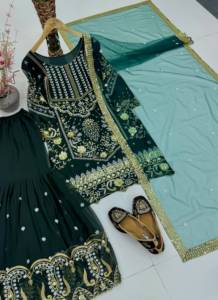 Traje Sharara Rosa para Mujer, Bordado, Estilo Indio-Pakistaní, para Bodas y Fiestas, Salwar Kameez Étnico, Largo hasta el Suelo - Product Image 5