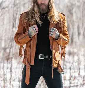 Custom Western Fringe <b>Suede</b> Leather <b>Jacket</b> Stylish Western Cowboy Fashion Outerwear Professional Manufacturer Bulk Orders - Product Image 3