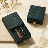 Boîte à cosmétiques réutilisable écologique personnalisée avec emballage rigide en feuille d'or et doublure en éponge pour les marques de soins de la peau