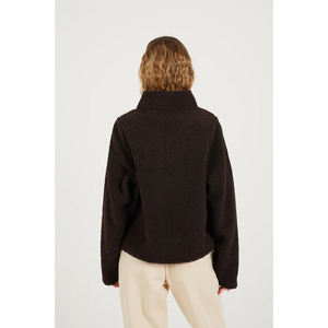 Sudadera Casual Rosa de Algodón 100% con Hombros Caídos, Forro Polar, Transpirable, Bordada, Estilo Urbano, Talla Grande para Mujer, Venta al por Mayor - Product Image 4