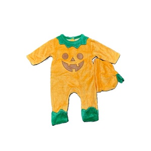 Mono largo informal para niños, color verde y amarillo, traje de Halloween para bebés con logo frontal y botones a presión, proveedor de Bangladesh. - Product Image 4