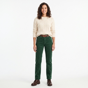 Pantalon d'hiver en velours côtelé pour femme, classique, chaud, décontracté et élégant, OEM ODM, vente en gros, usine, logo personnalisé, faible MOQ - Product Image 1