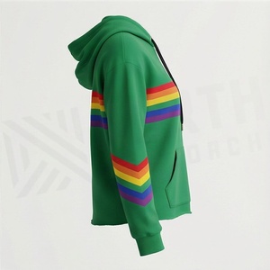 เสื้อครอปฮู้ดดี้ผู้หญิง แขนยาว มีฮู้ด ผ้าฝ้ายนุ่ม ทรงหลวม สวมใส่สบาย สีสันปรับแต่งได้ - Product Image 3