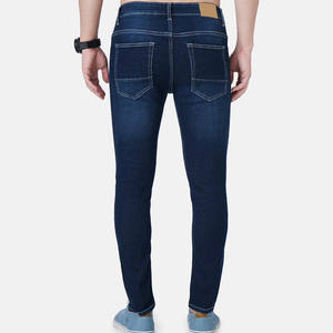 2026 100% High Quality <b>Men's</b> Customized Washed Denim Stretch Slim Fit High Street Solid Straight <b>Jeans</b> Pants for Wholesale - Product Image 3