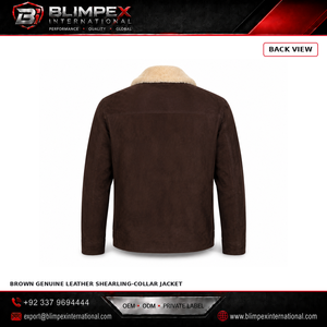 Veste décontractée pour homme en cuir véritable, imperméable, à col montant, avec fermeture éclair, teinte unie, style urbain, collection printemps - Product Image 3