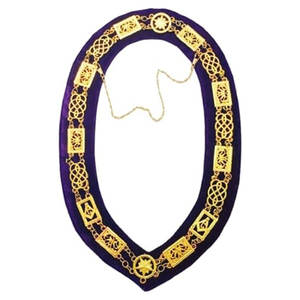 Collar Masónico Elegante Hecho en Pakistán con Detalle de Colgante Simbólico, Collar Masónico de Lujo - Product Image 1