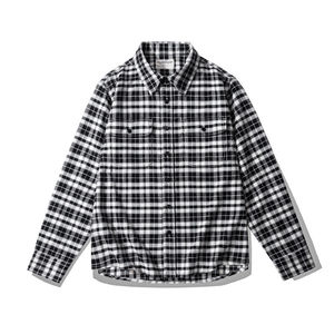 Men's Plaid <b>Flannel</b> Shirt Woven Pattern Casual Wear Black <b>White</b> Check Design Regular Fit - Product Image 3