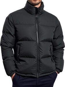 Custom Logo <b>Mens</b> Puffer Jacket <b>Winter</b> Warm Bubble <b>Coat</b> Heavyweight Padded <b>Parka</b> Jacket Windproof Outerwear - Product Image 1