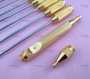 Kit de raccords Lipo Thread (11 pièces) avec poignée et adaptateur Luer Lock, instruments d'aspiration de qualité supérieure, certifiés CE - Product Image 3