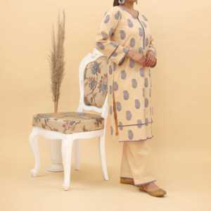 2 piezas de pantalones de traje Cambric de algodón serigrafiados para Mujer Colección PS5071 - Product Image 1