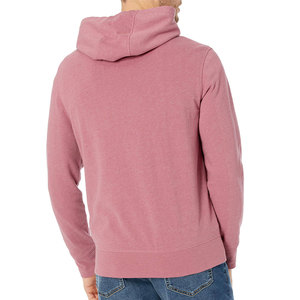 Sudadera con capucha de cremallera completa con logo personalizado, térmica, de felpa francesa, bordada, transpirable, lisa, corta, de mezcla de algodón, básicas para invierno, teñida - Product Image 2