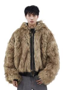 Veste d'extérieur de luxe vintage courte en cuir véritable américain, réversible, à capuche, imperméable, respirante, écologique, épaisse pour le printemps - Product Image 3