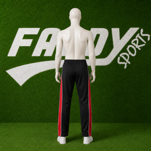 Pantalon de survêtement streetwear pour homme de haute qualité, personnalisé, à rayures latérales, coupe ample, décontracté, jambe large, style jogger - Product Image 3