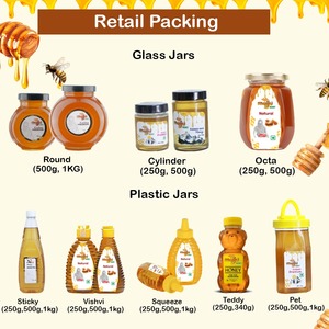 Miel Multiflora cruda real 250g Natural sin adulterar Mejor precio de fabricación Etiqueta personalizable Sin conservantes Azúcar añadido - Product Image 6