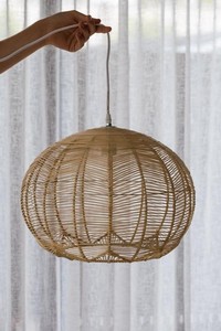 Pantalla de Lámpara de Ratán Hecha a Mano, Pantalla de Lámpara Tejida Natural para Lámpara Colgante, Decoración del Hogar, Decoración de Cafetería y Restaurante, Venta al por Mayor - Product Image 3