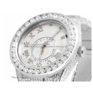 นาฬิกาข้อมือผู้ชายอัตโนมัติสุดหรูขายส่งยอดนิยม คุณภาพสูง สแตนเลสสตีล สไตล์วินเทจฮิปฮอป กระจกมอยส์ซาไนต์ - Product Image 6