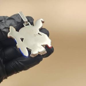 Colgante de Mono Artístico con Moissanita, Colgante de Plata 925, Joyería Hip Hop, Colgante con Recubrimiento de Esmalte, Diamante de Moissanita VVS, Colgante Personalizado - Product Image 2