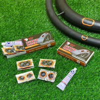 Kit de réparation de pneus crevés avec caoutchouc naturel et ciment pour voitures, vélos et motos - Garantie de 2 ans