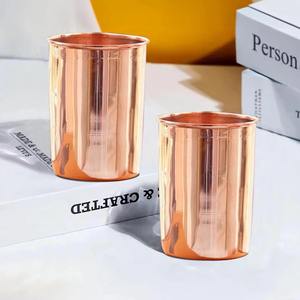 เหยือกน้ำทองแดงแบบเรียบง่าย เหมาะสำหรับบริการจัดเลี้ยง โรงแรม และร้านอาหาร ขายส่งจากอินเดีย - Product Image 4