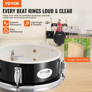 22-Inch 5-Piece adulto Full Size Drum principiante Bass Toms rullante da pavimento regolabile trono stand piatto Hi-Hat pedale - Product Image 2