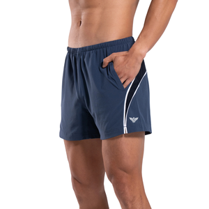 <b>Mens</b> Blue Running <b>Shorts</b> Lightweight Breathable Quick Dry Athletic Gym Workout Training Sports Casual Pockets Polyester/Cotton - Product Image 6