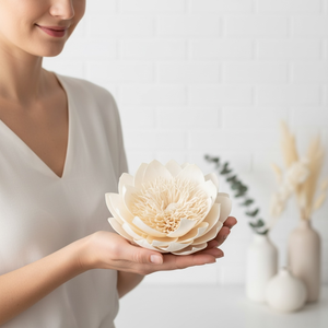 Flores de Madera Sola VADEE VDXXX-037, Flores de Madera Sola Saika Hechas a Mano, 8-8.5 CM, Varilla de Fibra Vegetal de Sesbania, Aromaterapia - Product Image 5