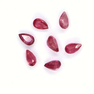 Rubis naturels de Bangkok, formes poire calibrées 3x5mm, pierres précieuses de rubis naturelles facettées en vrac pour la fabrication de bijoux, prêtes à l'emploi - Product Image 3
