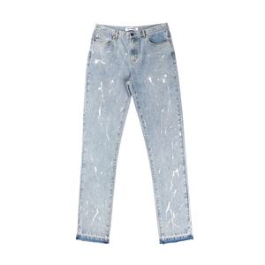 Pantalones vaqueros de mezclilla personalizados al por mayor, de corte ajustado y pintados a mano para hombre, cómodos y transpirables - Product Image 1