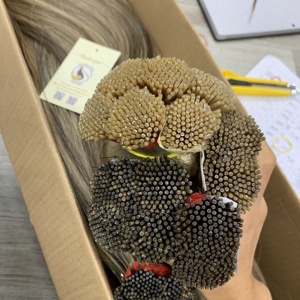 Vente chaude Pré-collé Droit Double Dessiné Cuticule Aligné Kératine I-Tip Extensions de Cheveux Humains Approvisionnement en Gros - Product Image 6