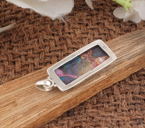 Pendentif en cuivre turquoise naturel, argent sterling 925, collier vintage unisexe fait main, style bohème - Product Image 5