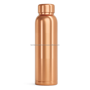 Bouteille à boire en cuivre de qualité supérieure avec finition polie pour la consommation et l'utilisation en cuisine, bouteille en cuivre anti-fuite - Product Image 5