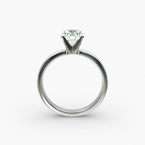 Classic 925 Sterling <b>Silver</b> Round Brilliant Cut Moissanite <b>Solitaire</b> <b>Ring</b> Fine Jewelry Wedding Engagement Anniversary Gift - Product Image 1