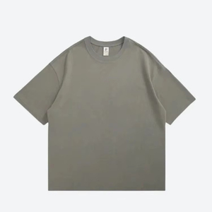 Camiseta de Manga Corta con Cuello Redondo y Color Sólido para Hombre, Estilo Casual, 100% Algodón Jersey, Corte Ajustado - Product Image 2