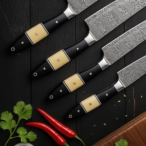 Premium High Quality Damascus Steel 5-PCS Chef <b>Knife</b> Set Micarta and <b>Bone</b> <b>Handles</b> Design Utility Hunting <b>Knives</b> A&M Enterprises - Product Image 3