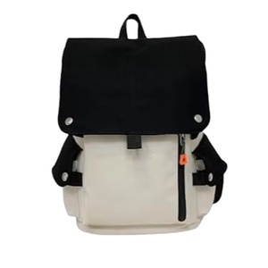 Mochila para ordenador portátil de lona de algodón y cuero impermeable de gran capacidad para negocios, viajes al aire libre, uso de oficina, cremallera, fabricante - Product Image 2