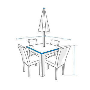 Custom Square Rectangle <b>Table</b> Chair Set <b>C</b> Dining Set Covers Outdoor <b>Table</b> Covers Waterproof UV Resistant from Vietnam Zipper - Product Image 2
