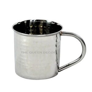 Mug à café et bière en acier inoxydable martelé, style Moscow Mule, petite taille, pour boissons, produit en promotion - Product Image 1