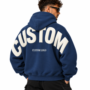Sweat-shirt Streetwear Homme Oversize à Capuche en Molleton Épais, Épaules Tombantes, Impression Personnalisée au Dos, Prix Usine, Vente en Gros - Product Image 4