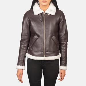 Nueva Llegada Chaqueta de Cuero de Oveja 100% Puro para Mujer, Bajo MOQ, Peso Pesado, Impermeable, Ecológica, Teñido Liso 2026 - Product Image 1