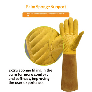 Guantes de Conducción de Cuero de Grano Superior con Pulgar Keystone, Corte Recto, Resistentes a Cortes, Guantes de Seguridad Laboral de Cuero de Búfalo - Product Image 3