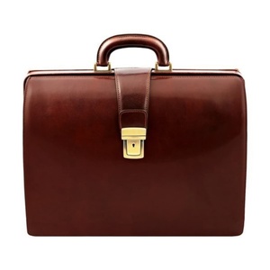 Classic Genuine Brown Leather Office Briefcase for Men with Luxury Professional Business Design Wholesale Supplier - Product Image 1