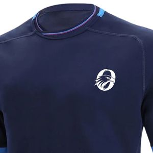 Navy Blue Rugby Jersey Short Sleeve Men's Team Shirt Sports Uniform <b>Athletic</b> Wear Match Training Apparel Outdoor Game Clothing - Product Image 5