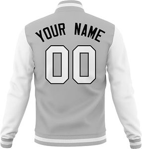 Veste d'hiver confortable pour homme, style Letterman, col montant, logo sur le devant, coupe-vent, respirante, séchage rapide, haute qualité, écologique - Product Image 2